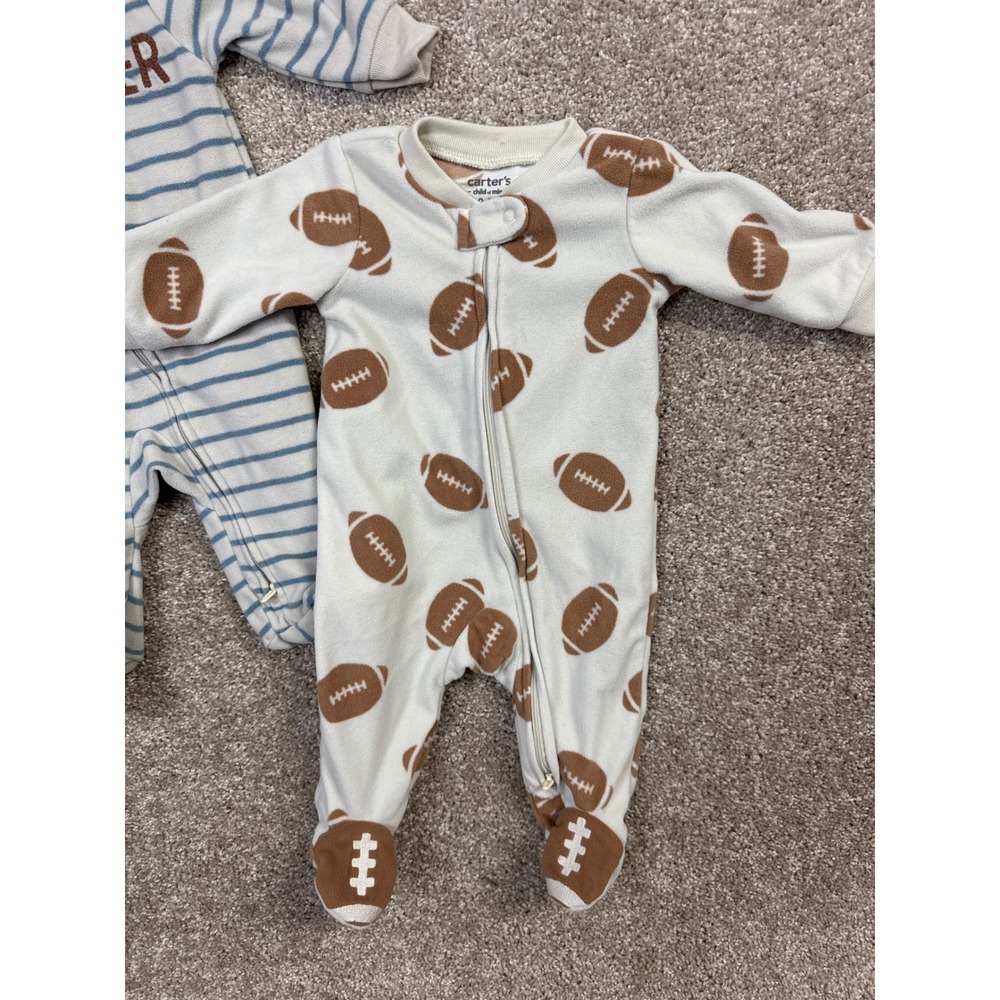Carters Baby Boy Footed Pajamas Lot of 2 - Picture 2 of 6